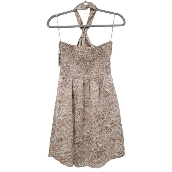 Keepsake Heartloom Cream Halter Smocked Back Alyssa Mini Dress NWT Small - Picture 5 of 13